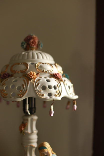 Fornili Vintage Porcelain Floral Lamp — additional view 10