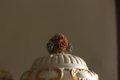 Fornili Vintage Porcelain Floral Lamp — additional view 12
