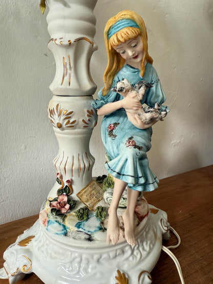 Fornili Vintage Porcelain Floral Lamp — additional view 5