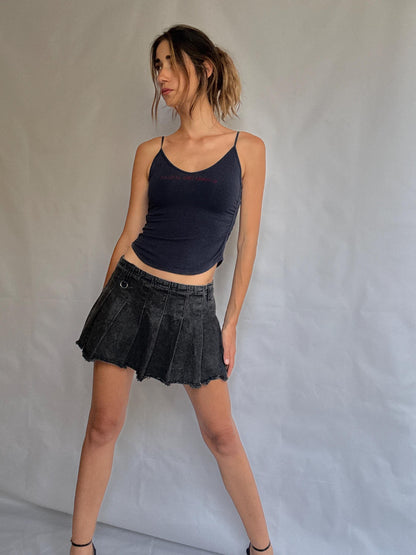 Navy Rhinestone Logo Cami Top — additional view 5