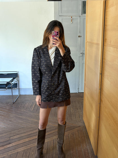 Floral Print Vintage Blazer
