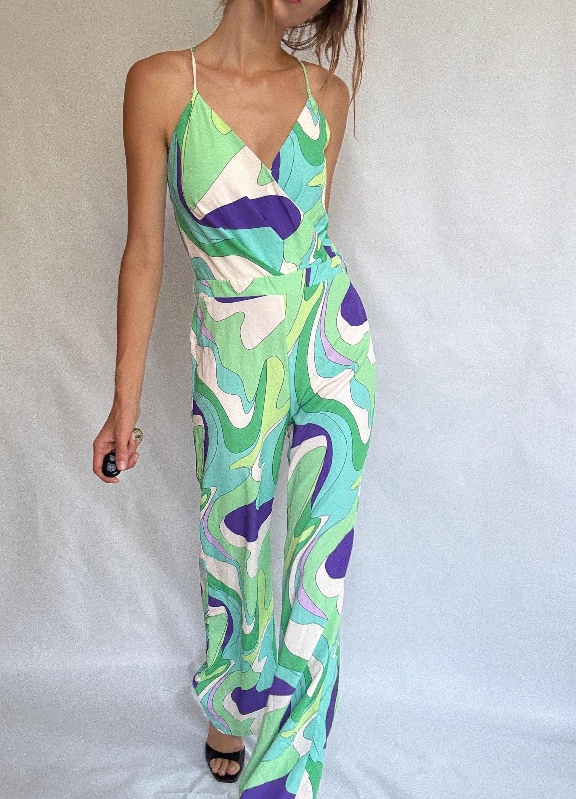 Groovy Retro Print Jumpsuit – New With Tags – Size UK 10 / EU 38 / US 6