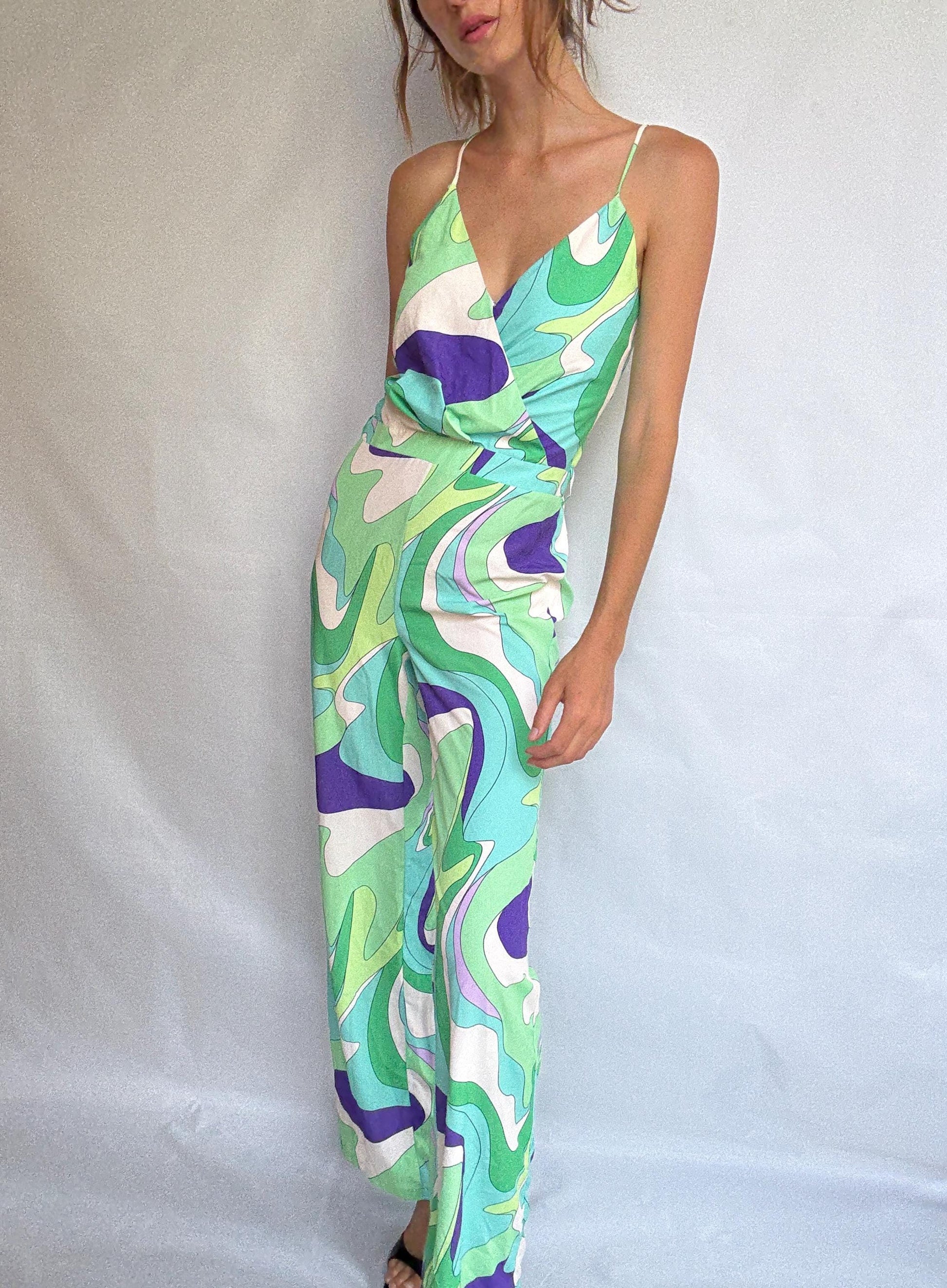 Groovy Retro Print Jumpsuit – New With Tags – Size UK 10 / EU 38 / US 6