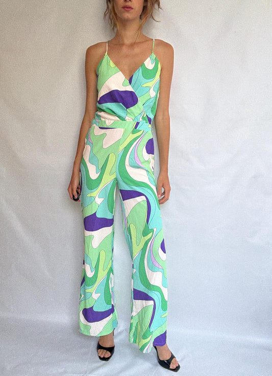 Groovy Retro Print Jumpsuit – New With Tags – Size UK 10 / EU 38 / US 6