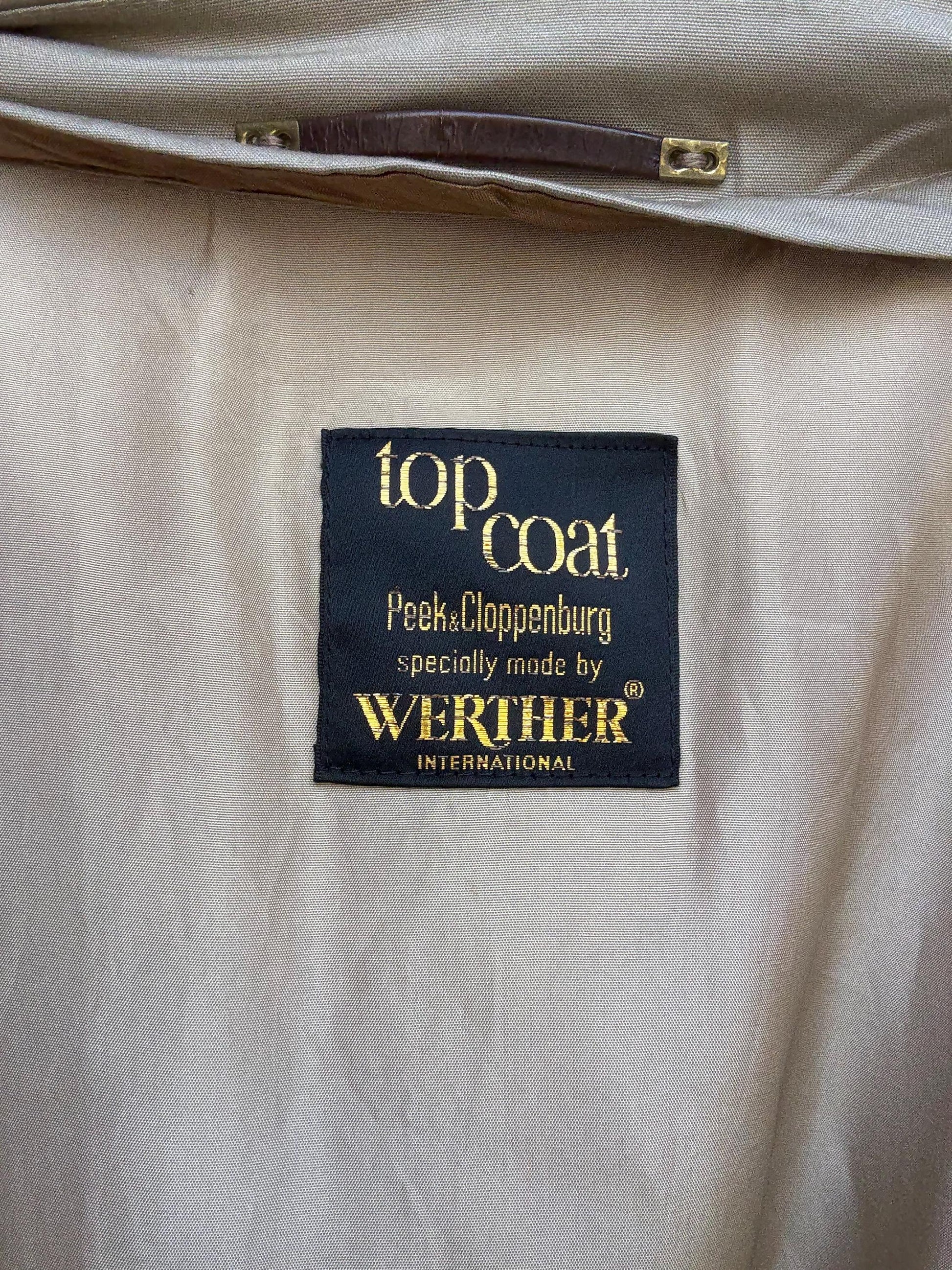 Vintage Peek & Cloppenburg Overcoat – Classic Taupe Trench – Unisex Fit
