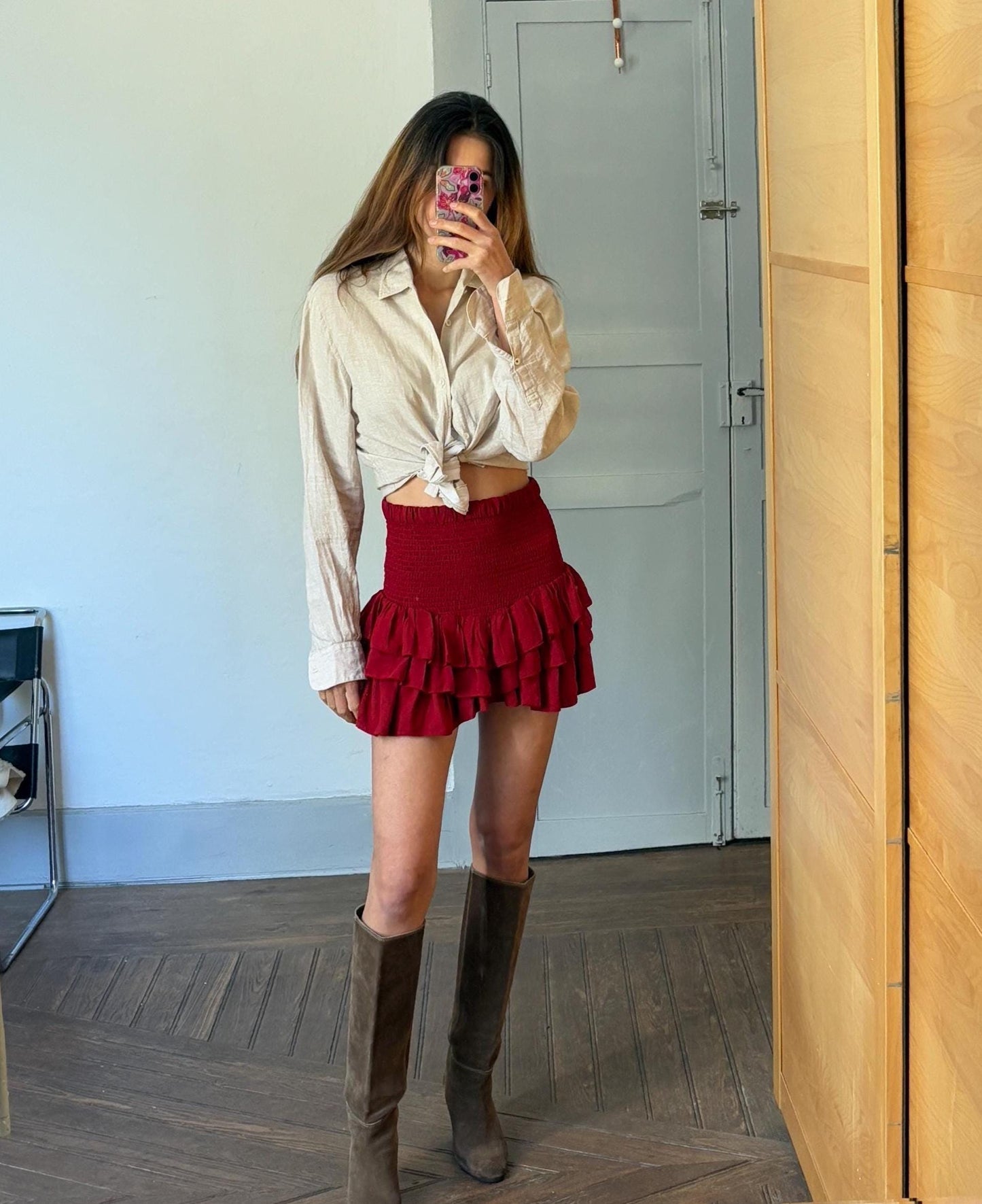 Vintage sand linen blouse, Earthy short sleeve shirt, Summer light beige Men's oxford, Oat coloured boxy fit classic formal shirt