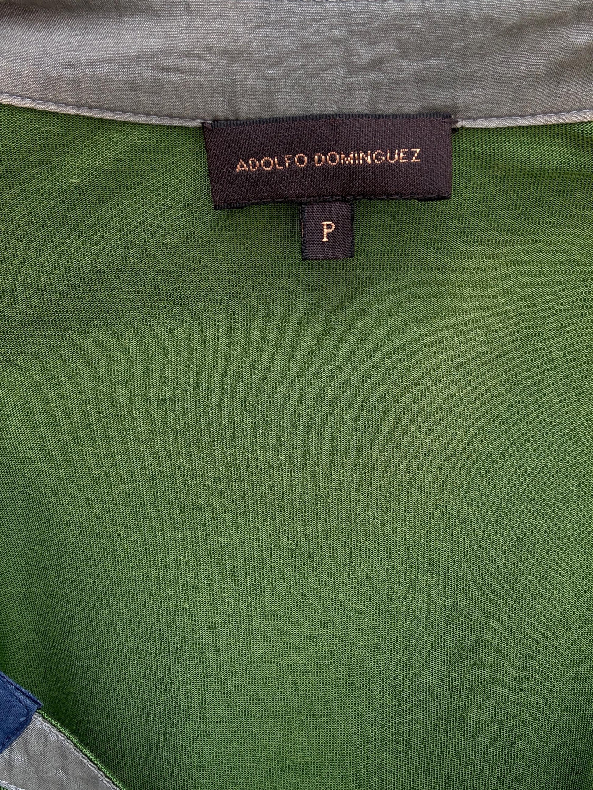 Y2K Adolfo Dominguez Green Racer Cami | Sporty Minimalist Striped Tank | Indie Sleek Fit | Size S