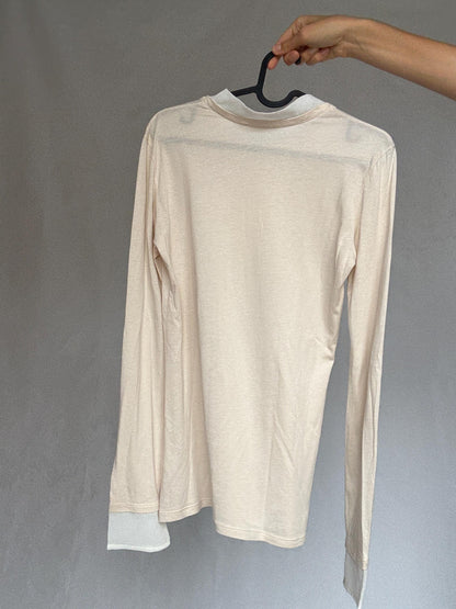 Tie-Neck Modal Cotton Long Sleeve Tee — additional view 5