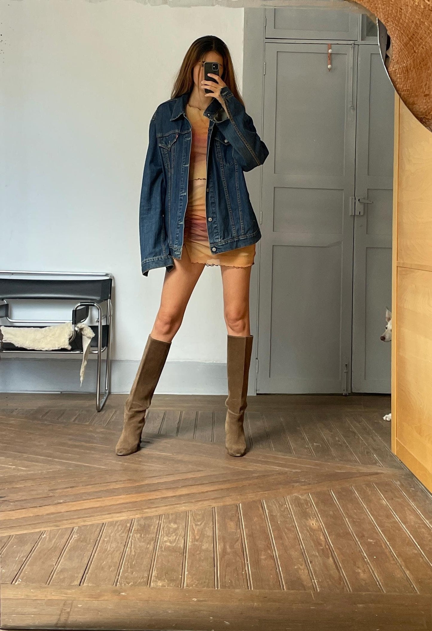 Vintage dark blue Levi strauss & co denim jacket. Size XL