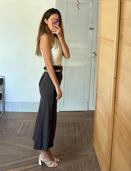 Anette Gortz Wool Maxi Skirt — fabric close-up
