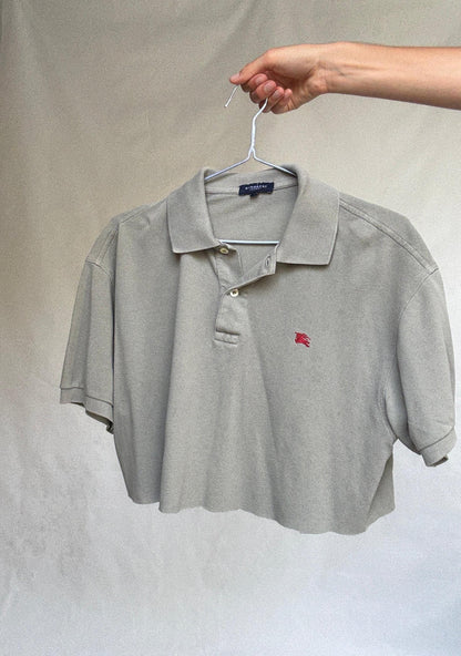 Vintage Olive Green Burberry Cropped Polo — additional view 9