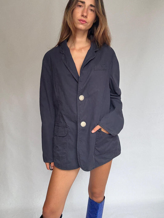 Vintage Men Armani Jeans Cotton Blazer – Unisex Oversized Fit – Size IT 50 / US 40 / D 50, L Woman Fit