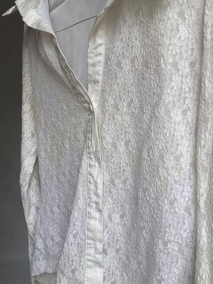 Vintage White Lace Fitted Blouse — additional view 9