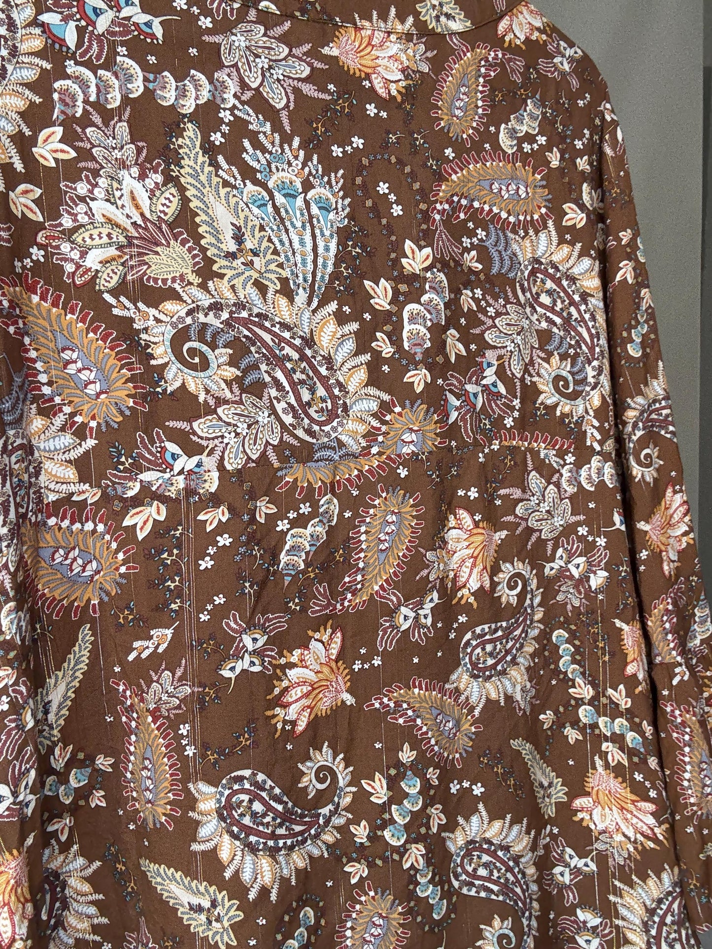 Desert Bloom Mini Dress – Vintage Boho Gold Threaded Floral summer wear(M/L)