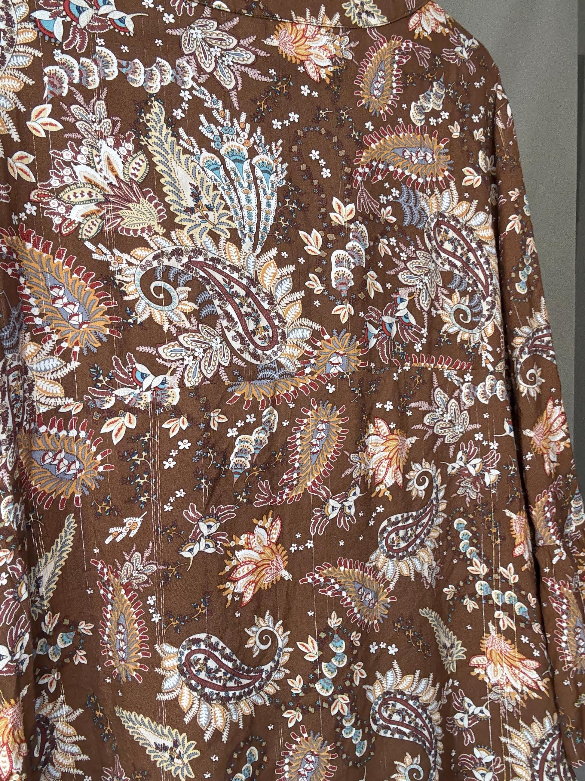 Desert Bloom Mini Dress – Vintage Boho Gold Threaded Floral summer wear(M/L)