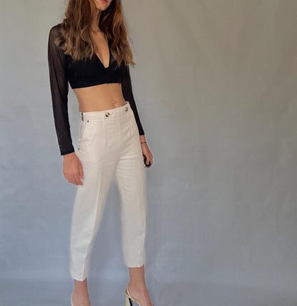 Purificación García High Waist Linen Trousers — additional view 6