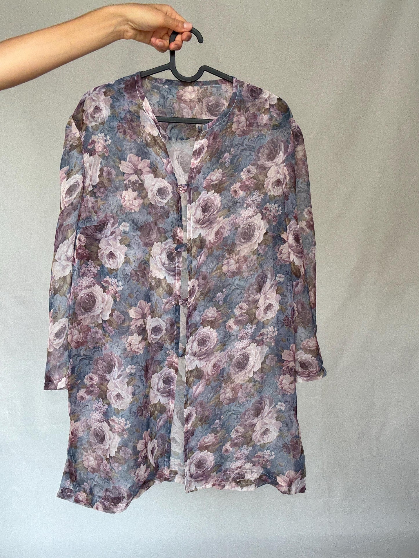 Handmade Vintage Sheer Floral Blouse | Fairycore Festival Top | cute flower top, Coachella Boho Button-Up, cottagecore romantic aesthetic