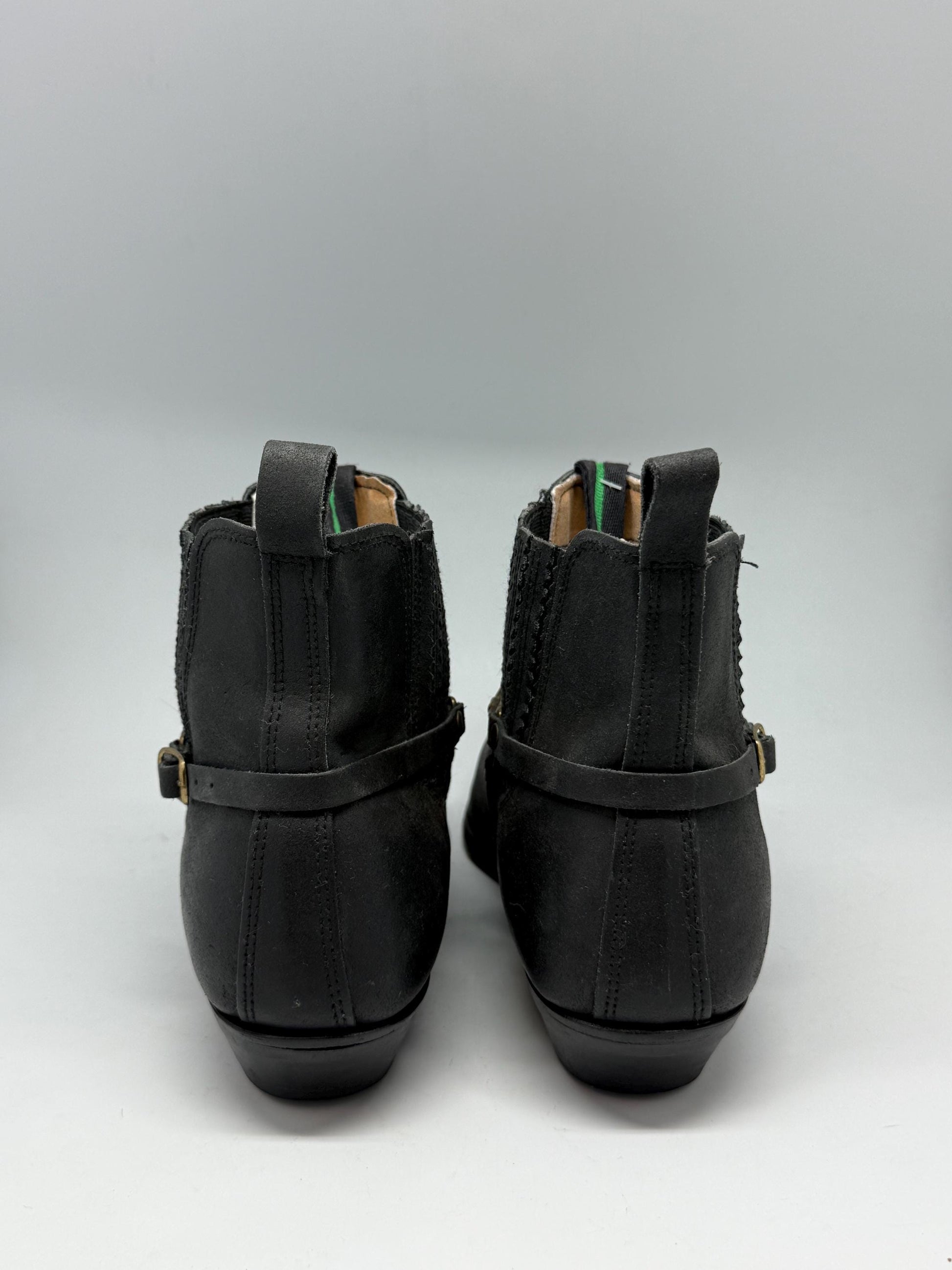 Pedro Lazo harness boots – handmade Valverde del Camino – real leather western ankle boots – EU approx 44 – roper cowboy style