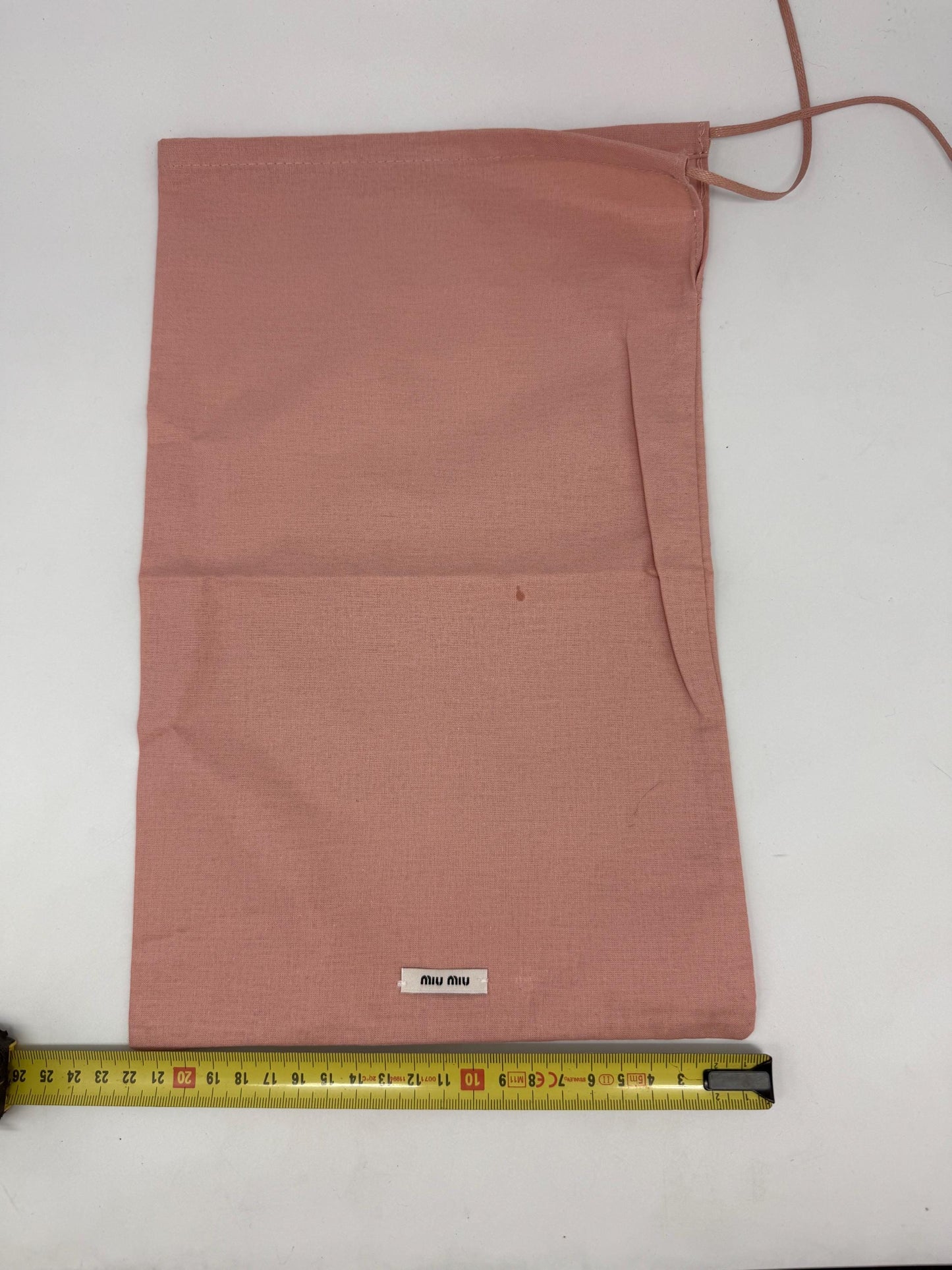 Miu Miu Dust Bags – Set of 4, Unused, Made in Italy, Pink Cotton Shoe or Accessory Pouches, 22x36 cm Designer Storage