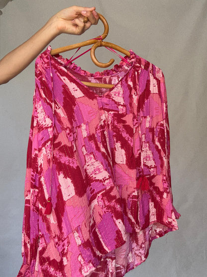 Pink Metallic Boho Blouse — additional view 10
