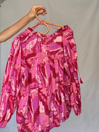 Pink Metallic Boho Blouse — additional view 8
