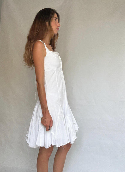 Desigual White Midi Dress — back view