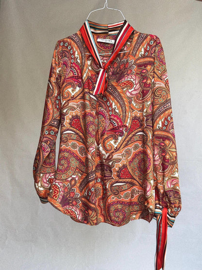 Ema Blue's Paisley Bow Blouse — additional view 9