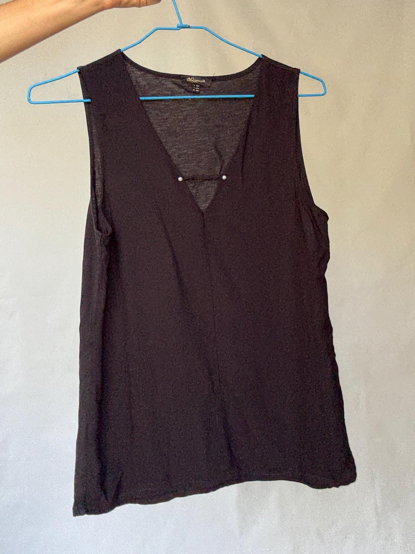 Massimo Dutti Black Tank | Wardrobe essential, tube wardrobe clothing piece, Minimalist Euro Chic, Size S