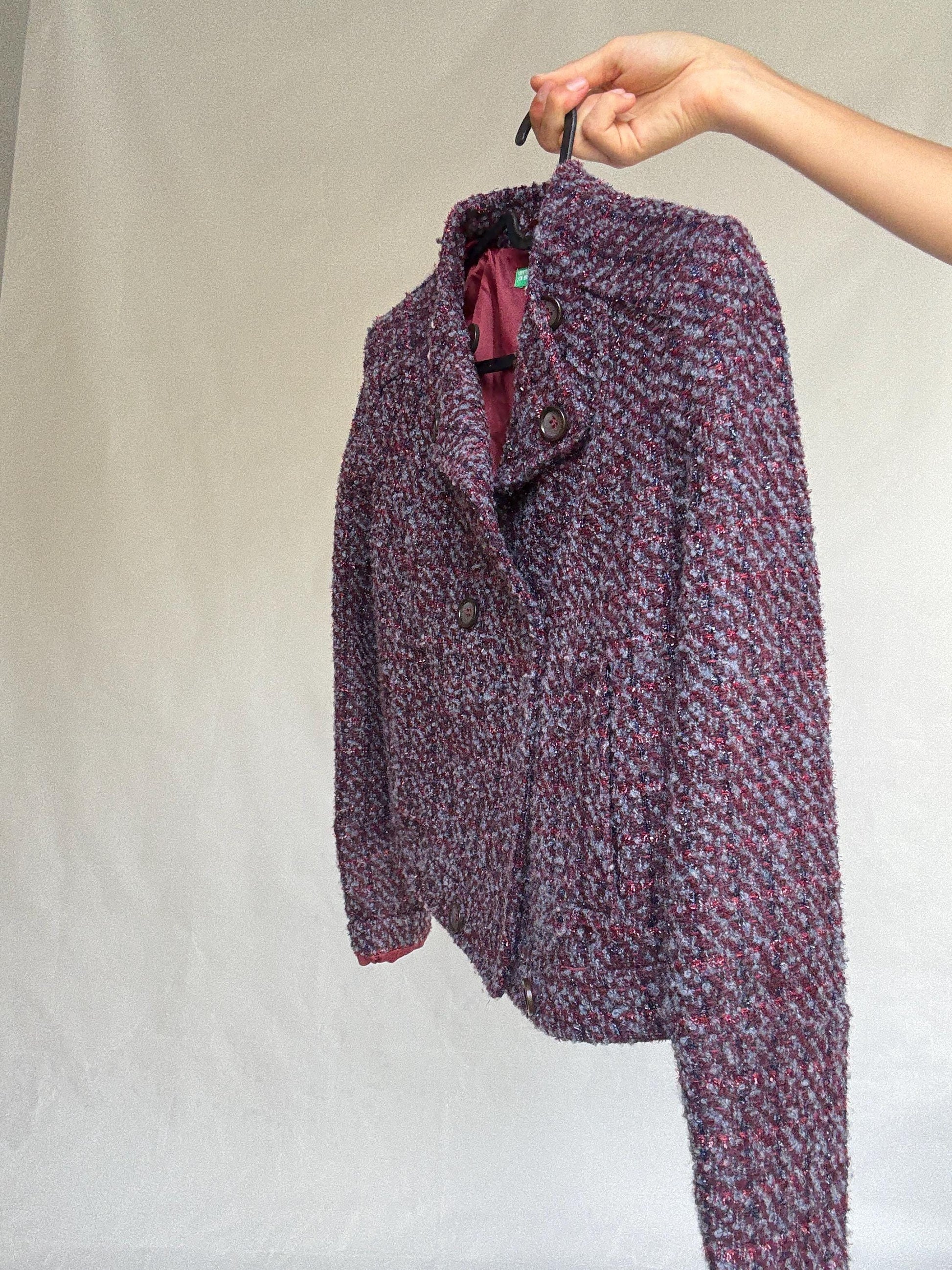 Purple Tweed Cropped Jacket — additional view 8
