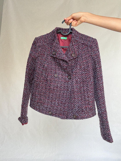 Purple Tweed Cropped Jacket — additional view 7