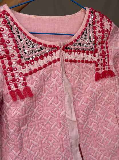 Embellished Cropped Blazer With Sequins — additional view 10