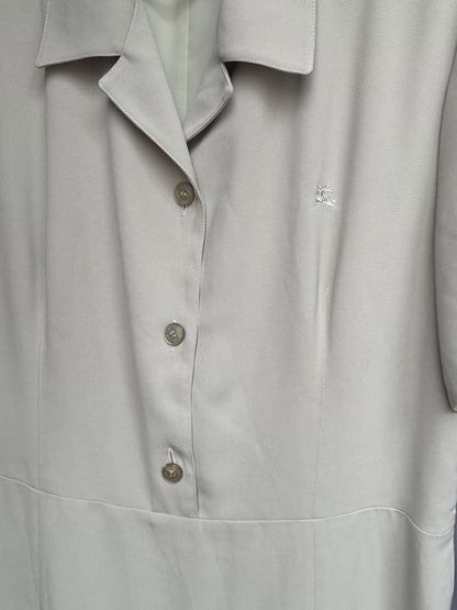 Vintage Burberrys short sleeve midi dress, size XL, minimalist 90s office look