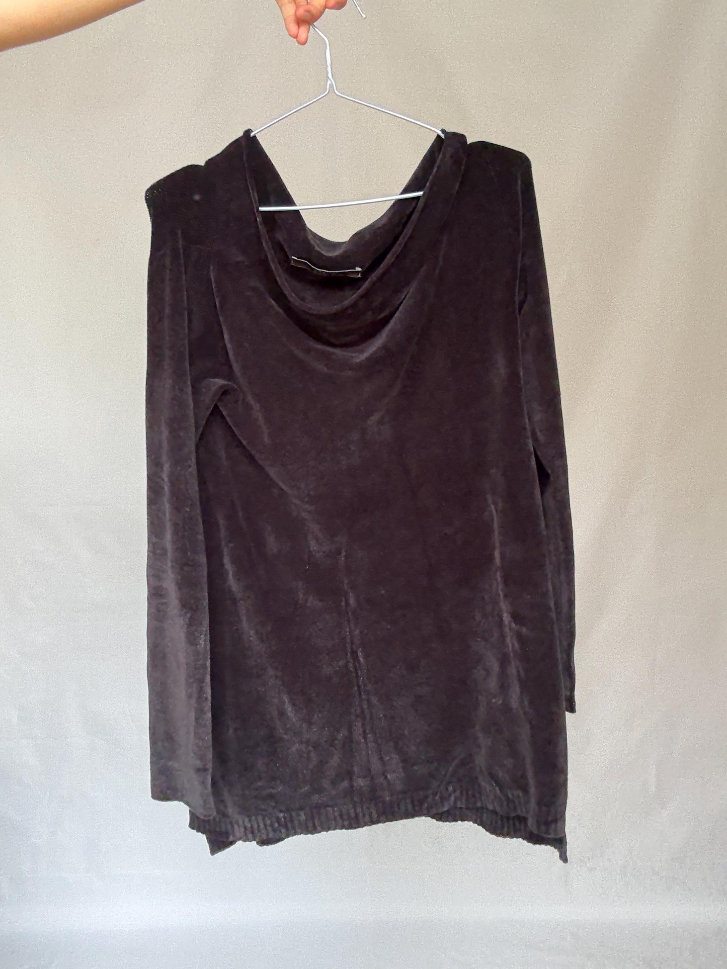 Guess Los Angeles Black Long Sleeve Mini Dress, Sexy Soft Stretch elegant black straight neck pullover, Designer clothing, Size M