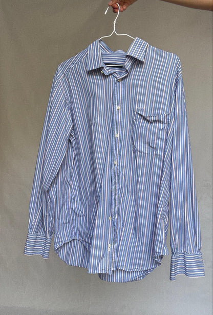 Vintage Ungaro Striped Cotton Button-Up Shirt — additional view 11