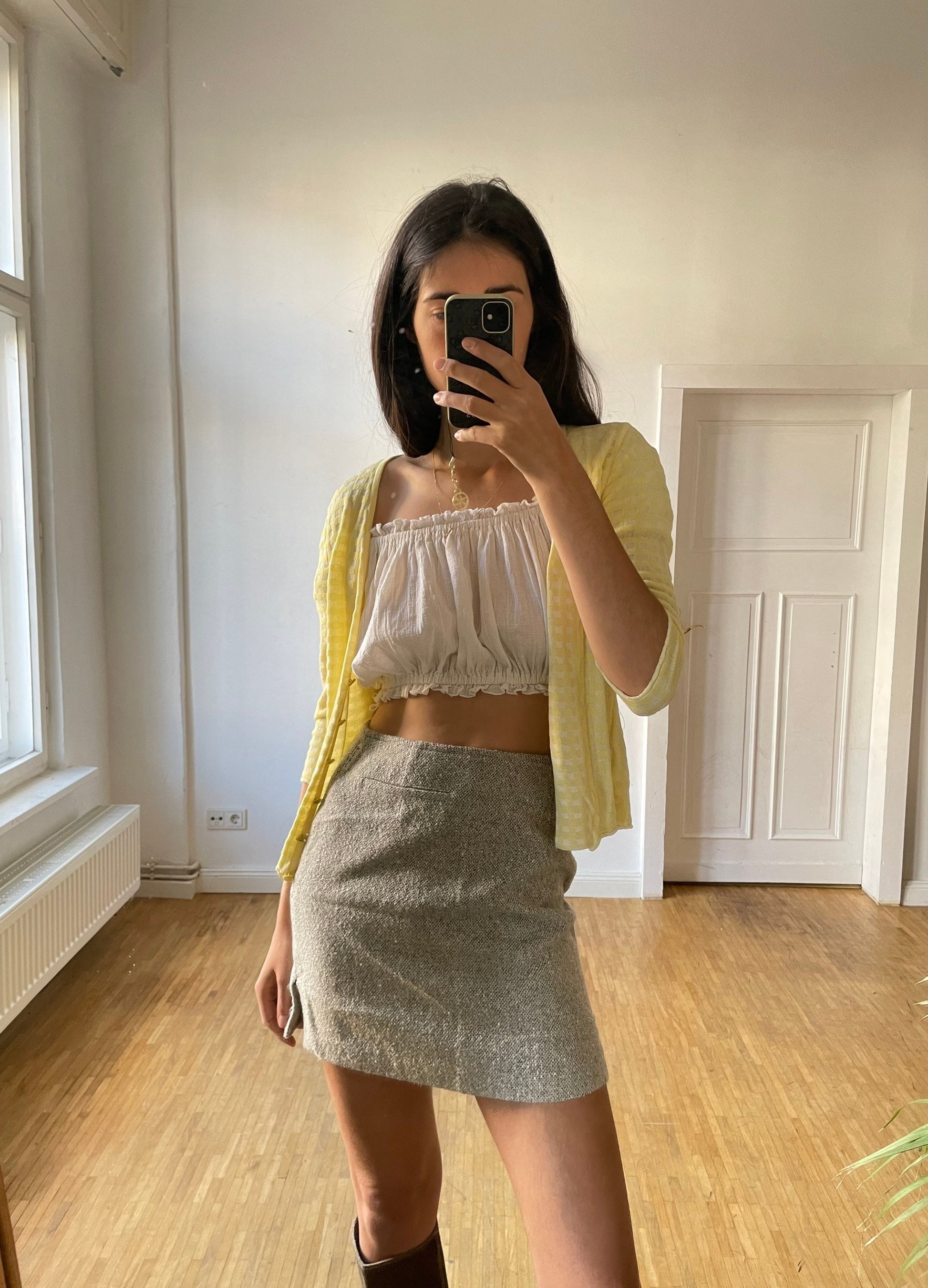 Pastel yellow Escada cardigan, Women vest, Vintage summer wear, 60s feminine clothing, Vintage designer clothing,