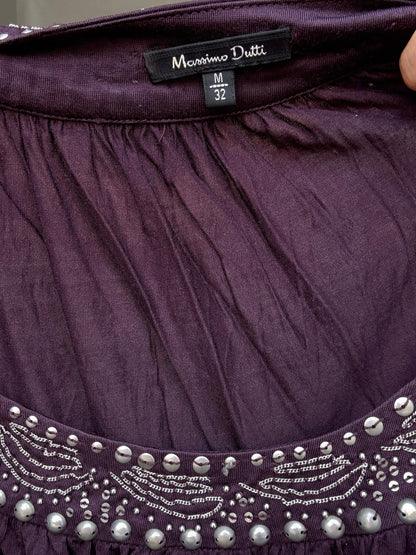 Embellished Aubergine Sleeveless Top — additional view 10