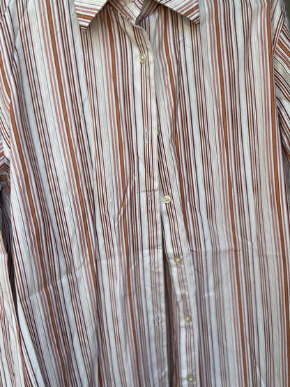 Hugo Boss Striped Cotton Button-Up Shirt — additional view 9