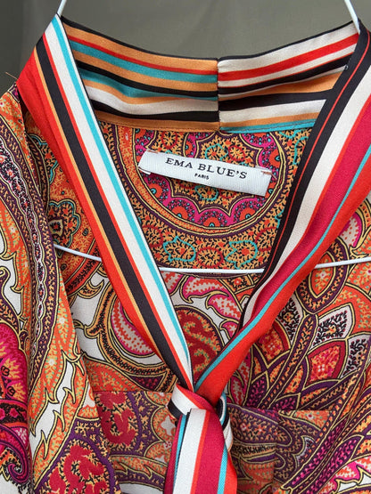 Ema Blue's Paisley Bow Blouse — additional view 8