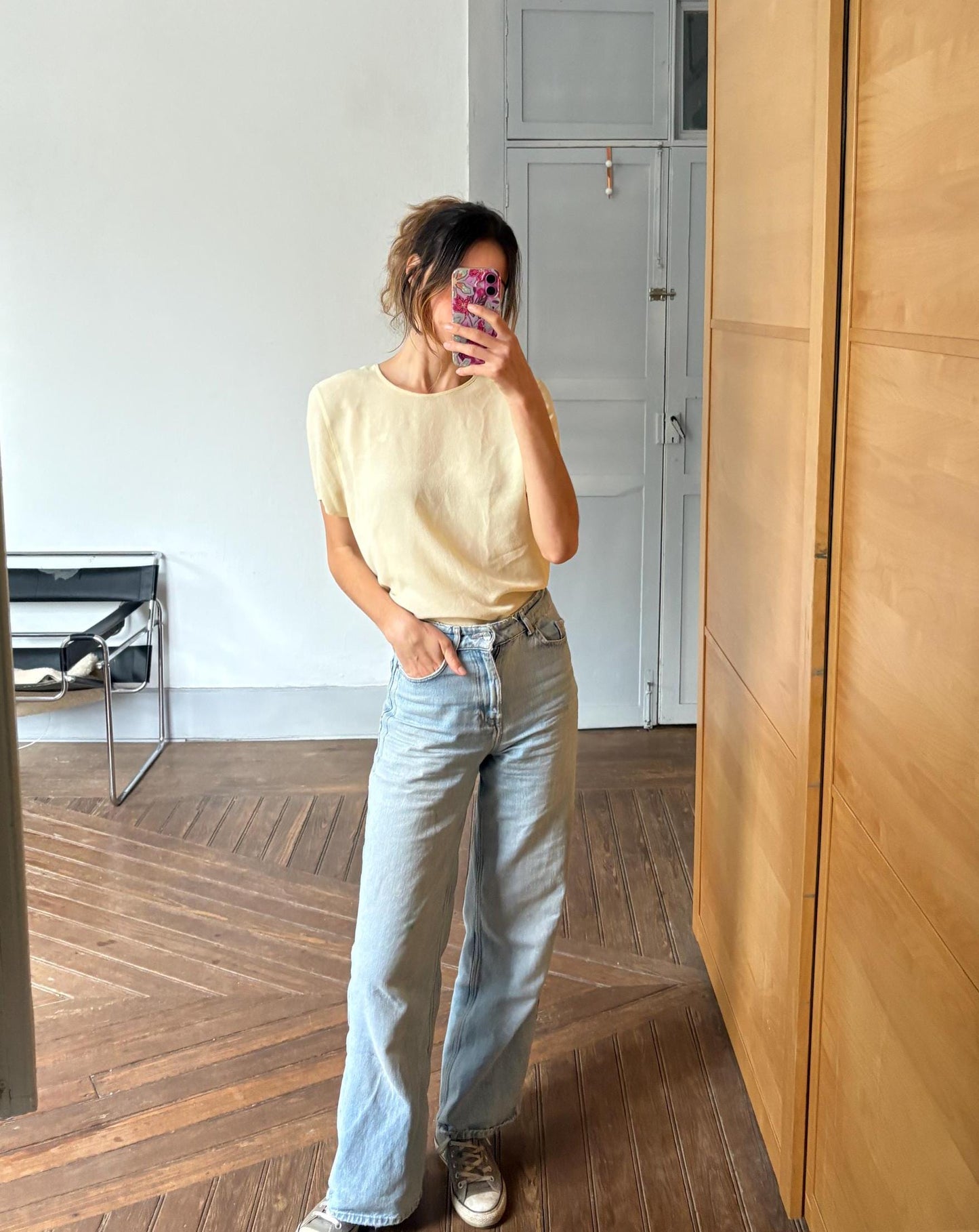 Vintage Burberrys Pastel Yellow Blouse – 90s Minimalist Dream