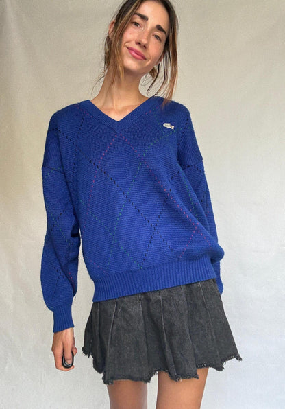 Vintage Navy Wool Blend Lacoste Sweater