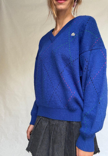 Vintage Navy Wool Blend Lacoste Sweater — additional view 5