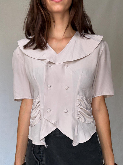 Pale Mauve Sailor Collar Blouse — additional view 5