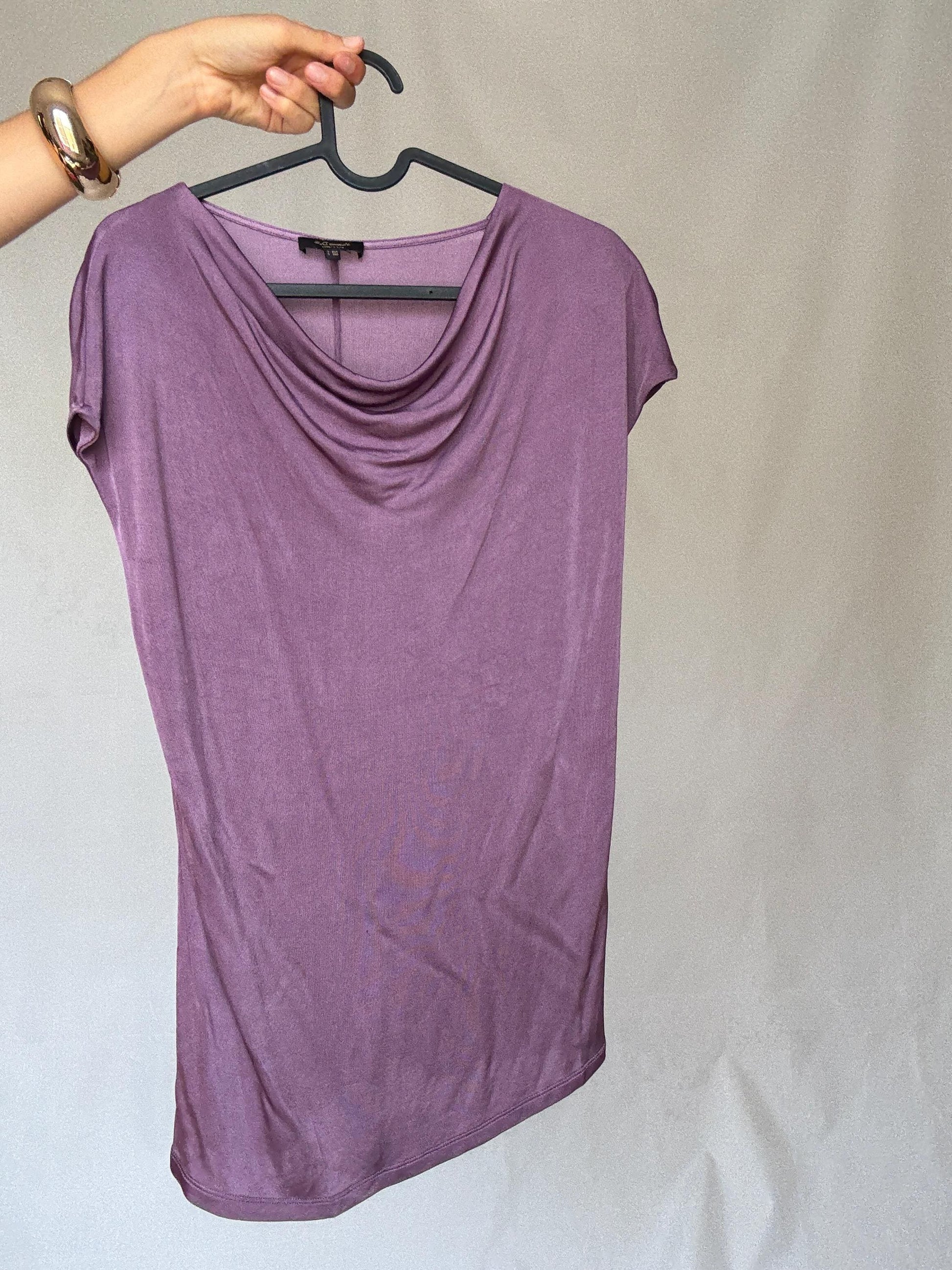 Elegant Massimo Dutti Stretchy Viscose Blouse L Purple Y2K Style Britney Spears Inspired, preppy style, soft fabric, casual look