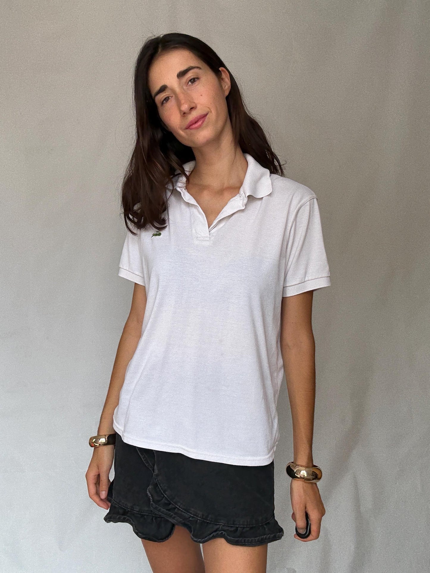 Vintage Lacoste Polo Shirt Made in France, Small Cotton In Streetwear Style, Casual Retro 90s Fashion Staple