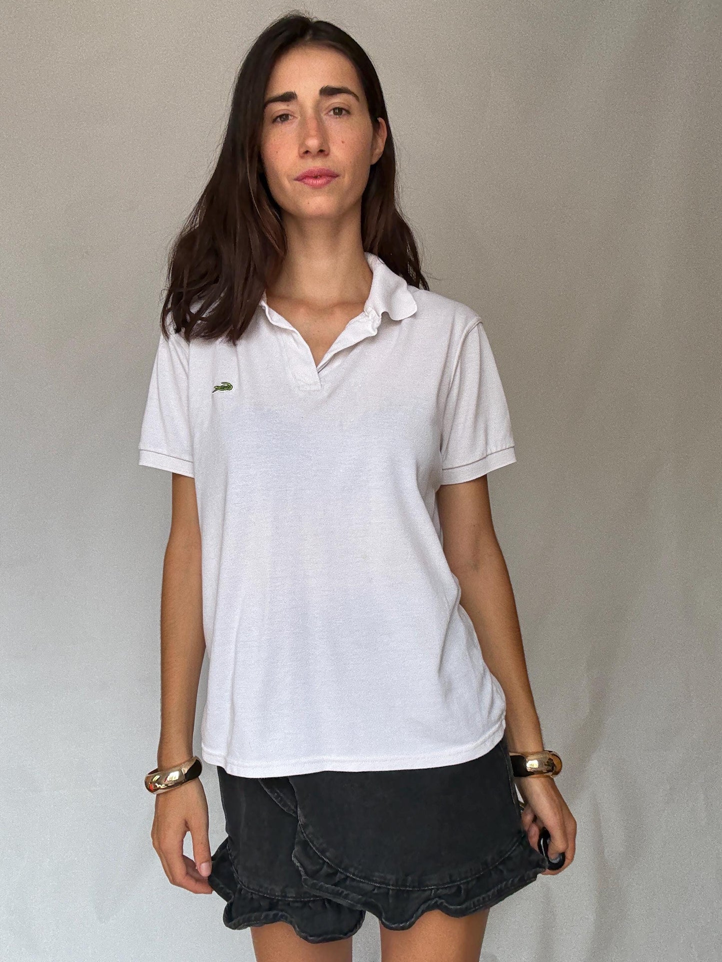 Vintage Lacoste Polo Shirt Made in France, Small Cotton In Streetwear Style, Casual Retro 90s Fashion Staple
