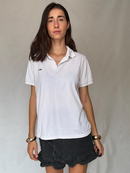 Vintage Lacoste Cotton Polo Shirt, 90s Style — back view