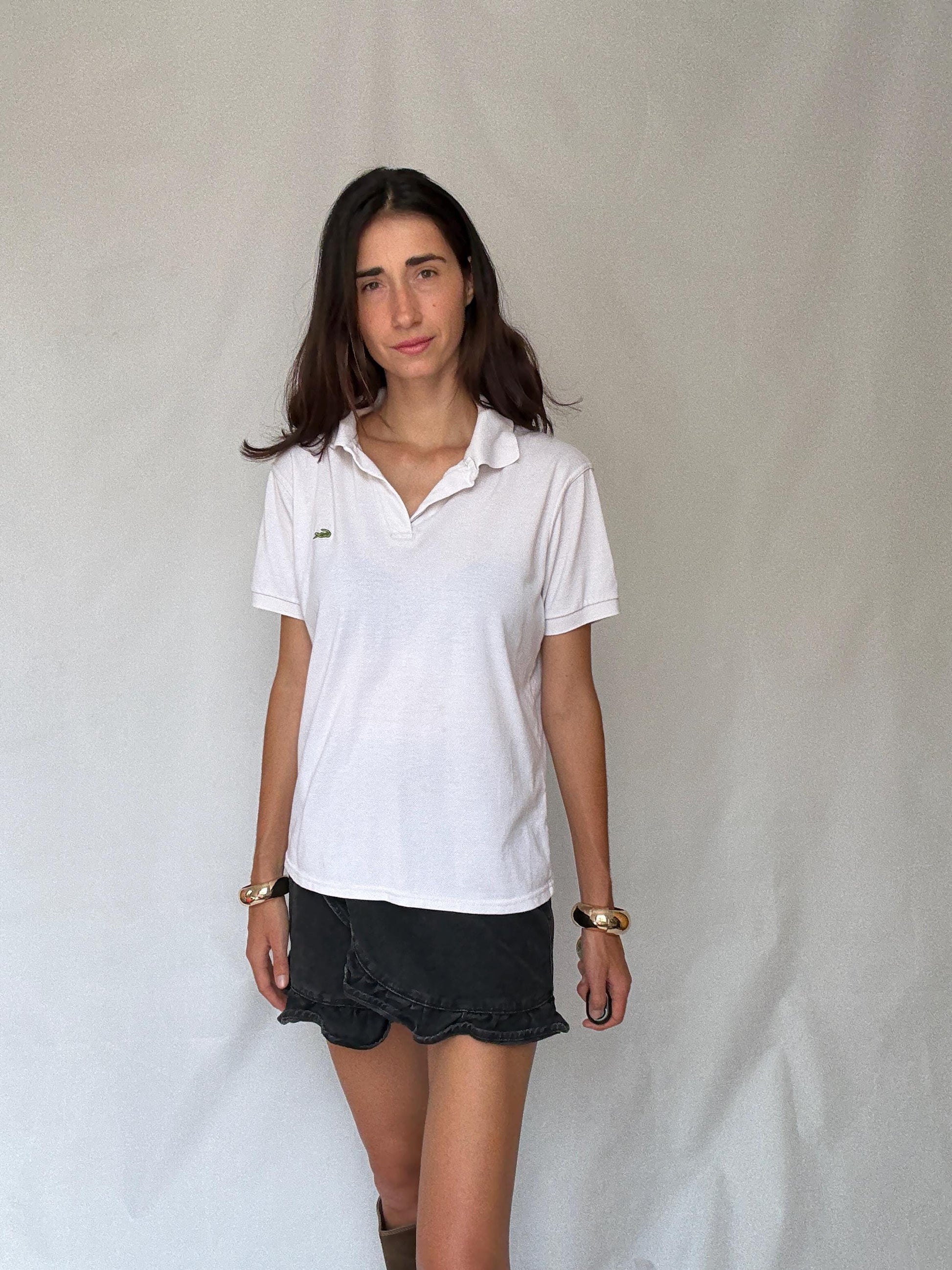 Vintage Lacoste Polo Shirt Made in France, Small Cotton In Streetwear Style, Casual Retro 90s Fashion Staple