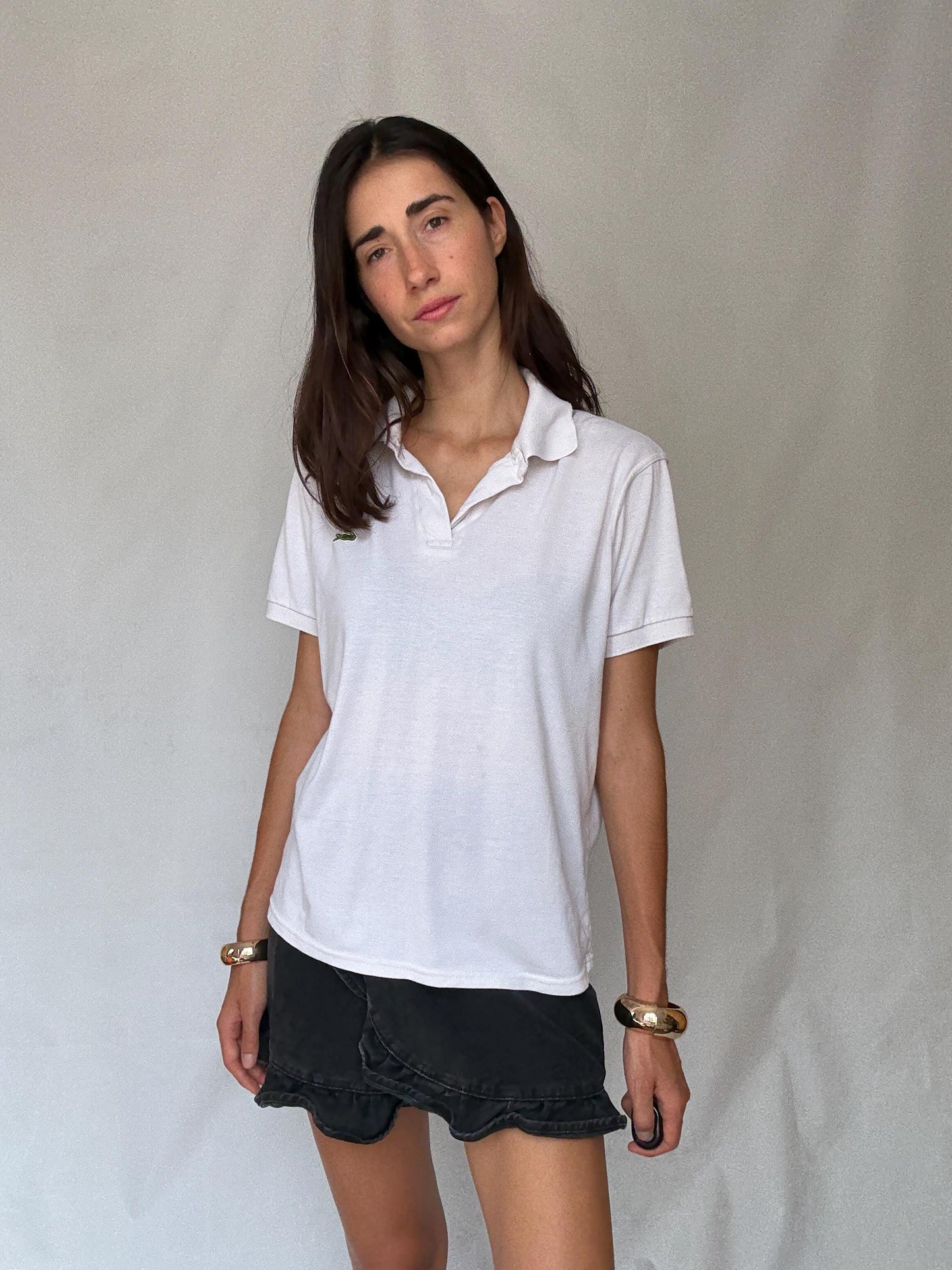 Vintage Lacoste Polo Shirt Made in France, Small Cotton In Streetwear Style, Casual Retro 90s Fashion Staple
