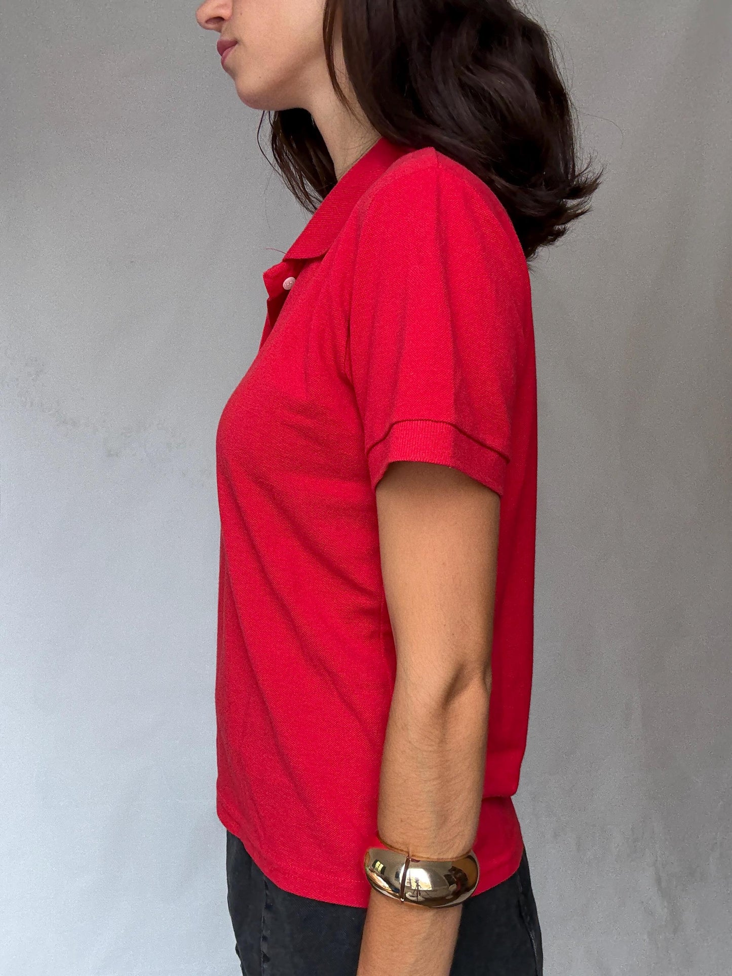 Vintage Polo Ralph Lauren Red Polo Shirt Men’s Y2K Streetwear Style Cotton Feel Size M Inspired by 90s Fashion