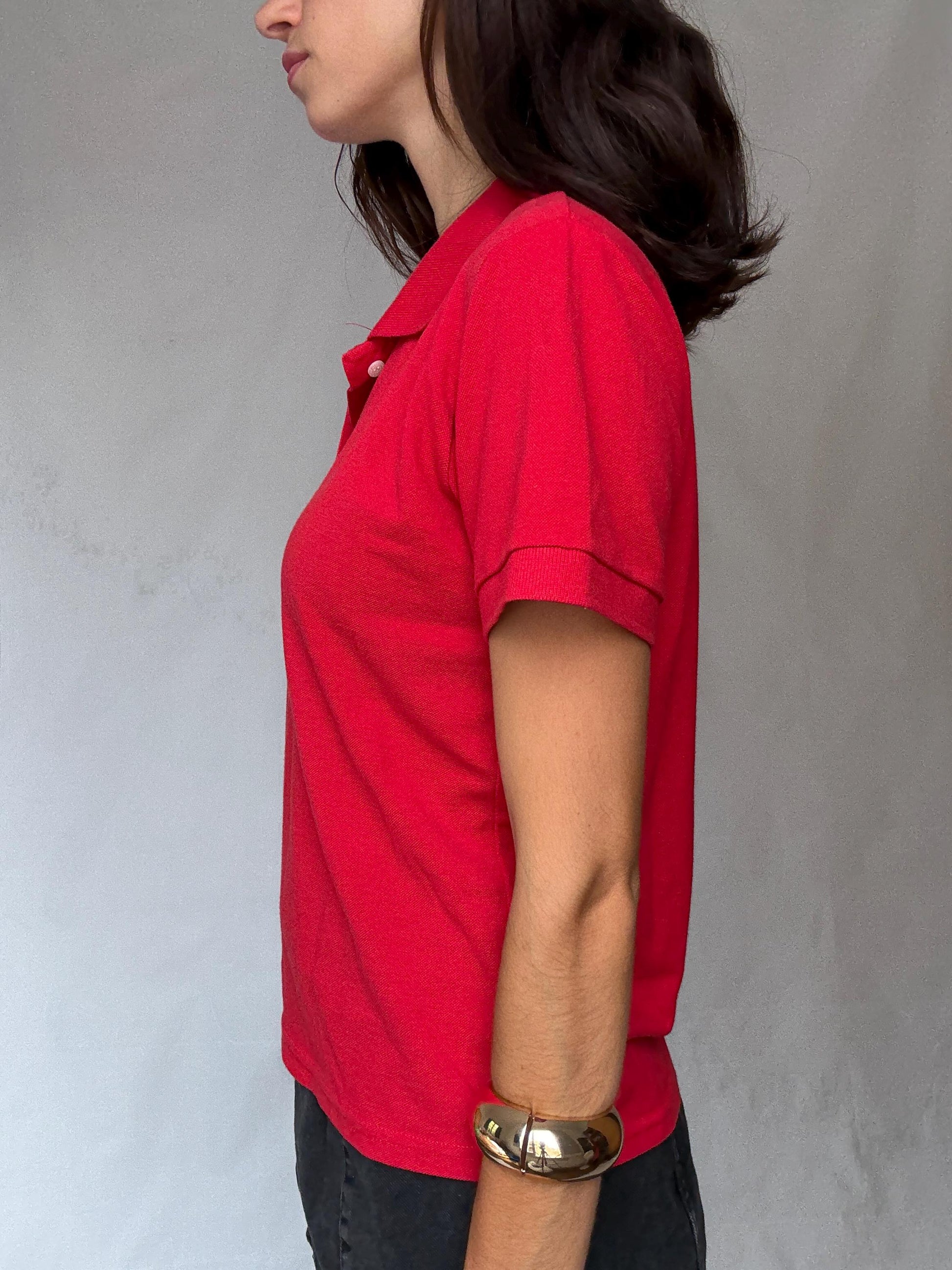 Vintage Polo Ralph Lauren Red Polo Shirt Men’s Y2K Streetwear Style Cotton Feel Size M Inspired by 90s Fashion